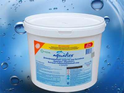 Быстрый стабилизированный хлор в гранулах 10 кг Aquatics